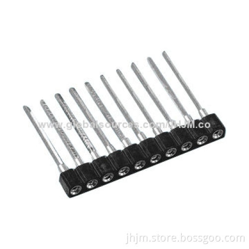 2.54/5.08/7.62mm Pitch IC Socket Connector Stripe with Single/Double Rows, 2-80 Pins, 17.8mm Length